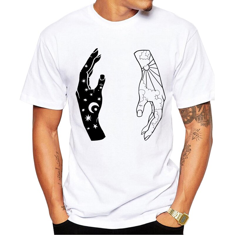 Celestial Hands Design Men T-Shirt