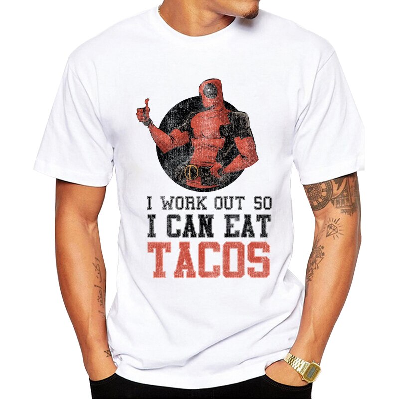 Deadpool Work Out Design Men T-Shirt