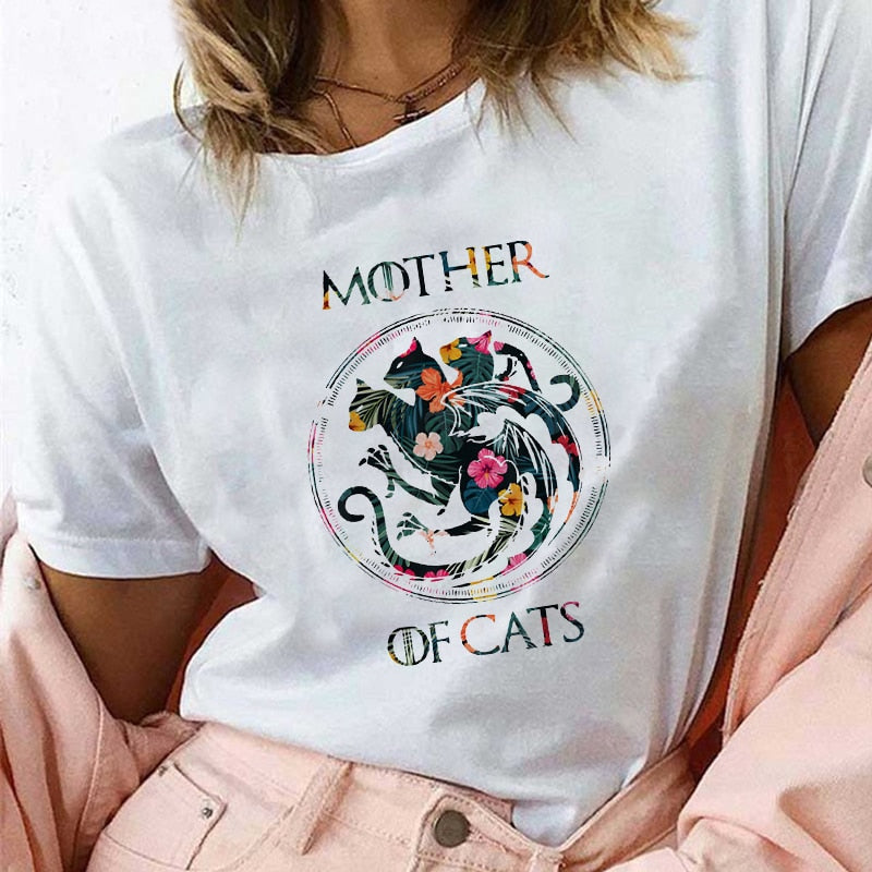 Mother Of Cats Design Women T-shirt